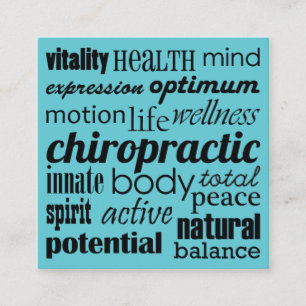Chiropractic Word Collage Chiropractic Square Business Card