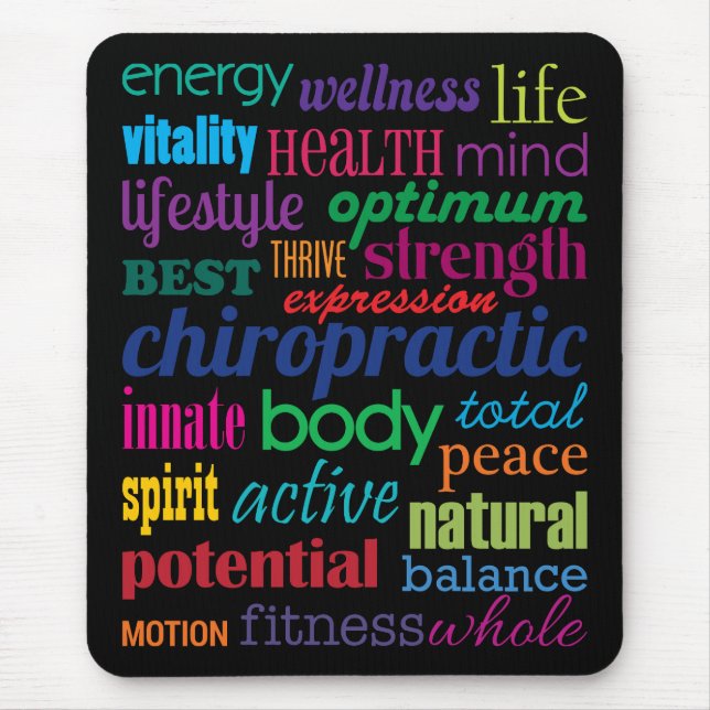 Chiropractic Word Collage Mousepad (Front)