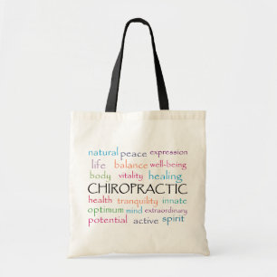 Chiropractic Words Tote Bag