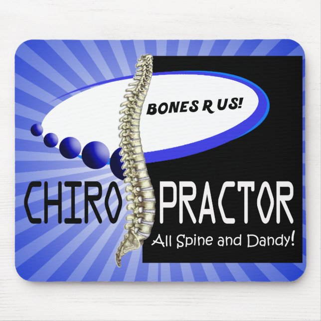 CHIROPRACTOR - ALL SPINE AND DANDY - BONES R US MOUSE MAT (Front)