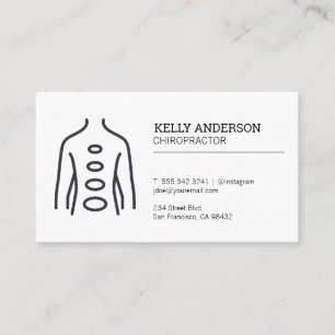 Chiropractor   Back Diagram Business Card