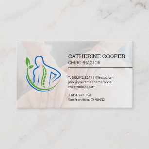 Chiropractor   Back Logo Business Card