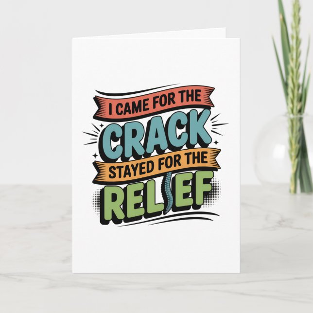 Chiropractor Back Relief Funny Gift Card (Front)