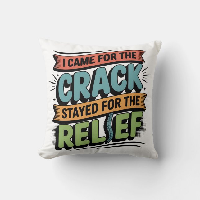 Chiropractor Back Relief Funny Gift Cushion (Front)