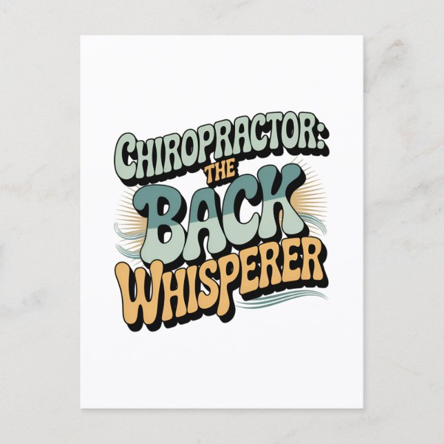 Chiropractor Back Whisperer Gift Idea Postcard (Front)