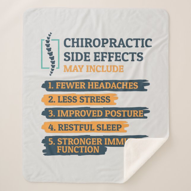 Chiropractor Bones Adjustor Novelty Sherpa Blanket (Front)