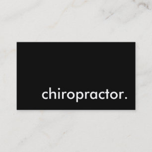 chiropractor. business card