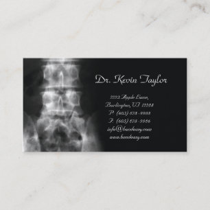 Chiropractor Business Card Chiropractic Xray