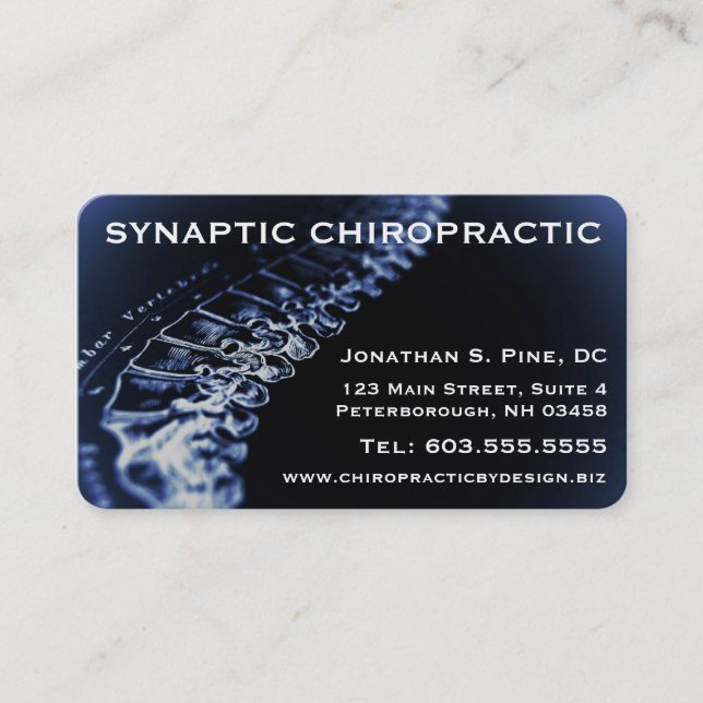 Chiropractor Business Cards (Front)