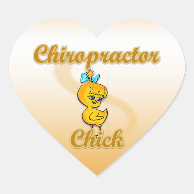 Chiropractor Chick Heart Sticker (Front)