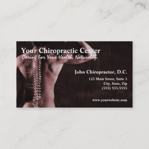Chiropractor Chiropractic Business Cards