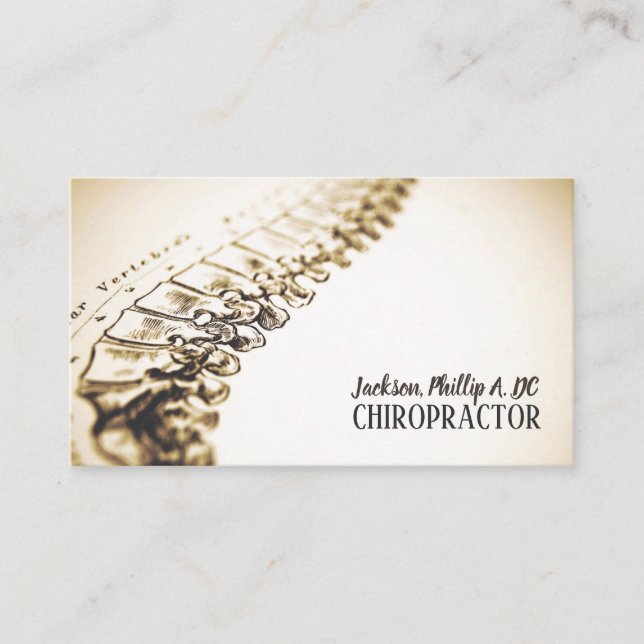 Chiropractor Chiropractic Clinic Therapy Massage Business Card (Front)