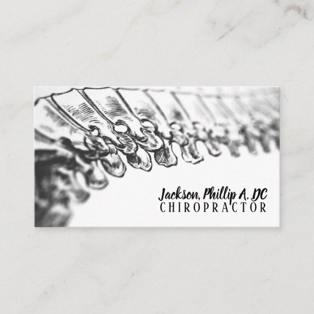 Chiropractor Chiropractic Clinic Therapy Massage Business Card (Front)