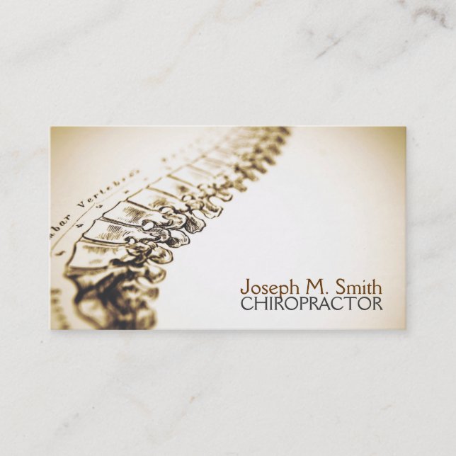 Chiropractor, Chiropractic, Health Business Card (Front)