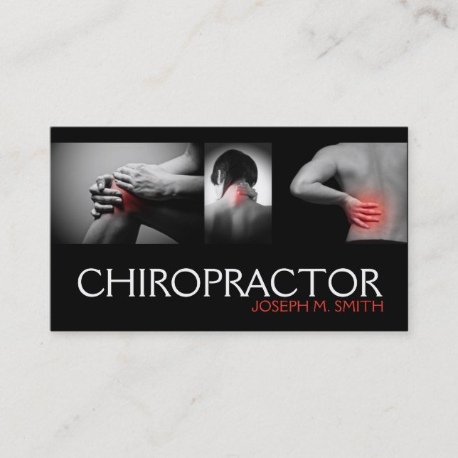 Chiropractor Chiropractic Health Business Card (Front)