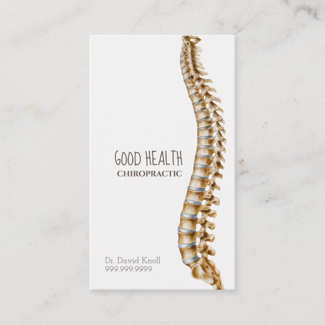 Chiropractor Chiropractic Health Wellness Clinic Business Card (Front)
