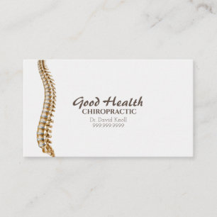 Chiropractor Chiropractic Health Wellness Clinic Business Card