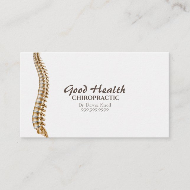 Chiropractor Chiropractic Health Wellness Clinic Business Card (Front)