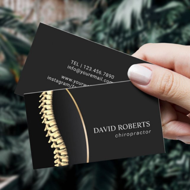 Chiropractor Chiropractic Spine Adjust Therapist Business Card (Creator Uploaded)