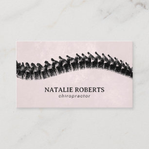 Chiropractor Chiropractic Spine Therapist Blush  Business Card