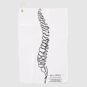 Chiropractor Chiropractic Spine Wellness Chiro Golf Towel