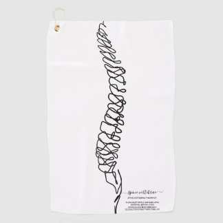 Chiropractor Chiropractic Spine Wellness Chiro Golf Towel