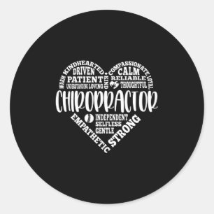 Chiropractor chiropractic subway art classic round sticker