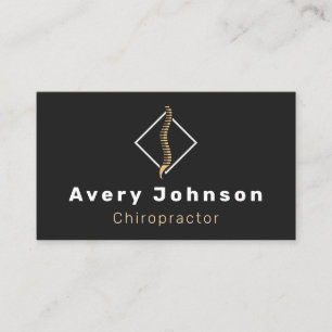 Chiropractor Chiropractic Therapist Elegant Spine  Business Card