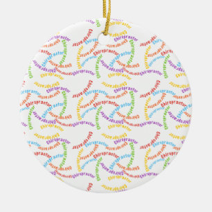 Chiropractor Colorful Wording Sherpa Blanket Ceramic Tree Decoration