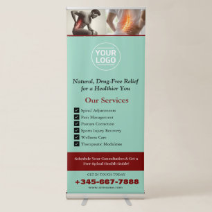 Chiropractor Custom Vertical Retractable Banner