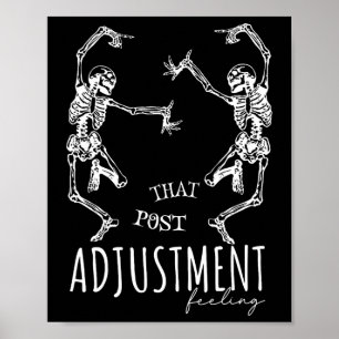 Chiropractor Dancing Skeletons That Post Adjustmen Poster