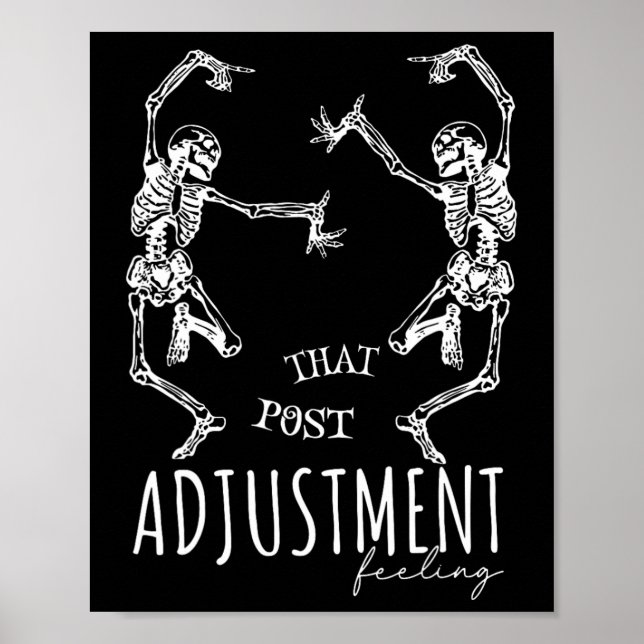 Chiropractor Dancing Skeletons That Post Adjustmen Poster (Front)