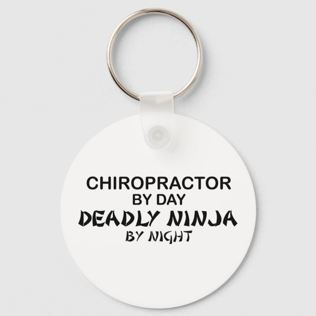 Chiropractor Deadly Ninja by Night Key Ring (Front)