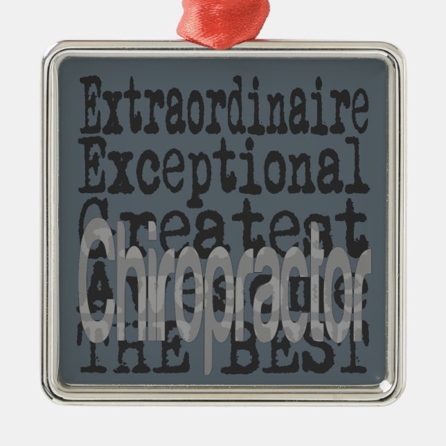 Chiropractor Extraordinaire Metal Tree Decoration (Front)