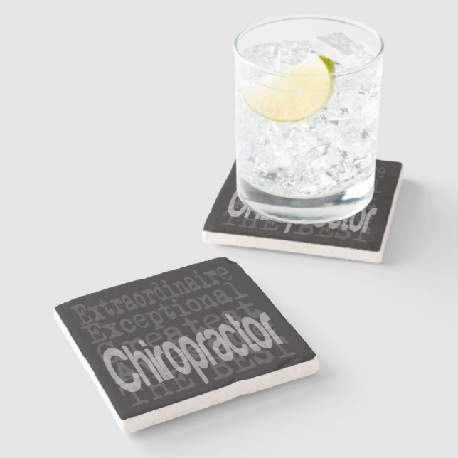 Chiropractor Extraordinaire Stone Coaster (Side)