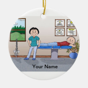 Chiropractor - Female Ceramic Tree Decoration