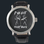 Chiropractor Got Your Back Spine Adjustor Watch<br><div class="desc">Fun and cute chiropractic design featuring stick figures. Perfect for chiropractors,  doctors,  and nurses as a treat on their birthday,  graduation,  anniversary or for any time of the year</div>