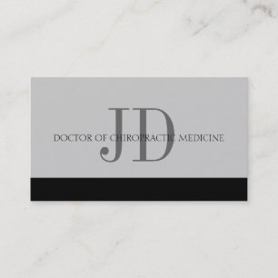 Chiropractor Grey/Grey Business Card