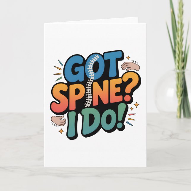 Chiropractor Humour Spine Health Quote Card (Front)