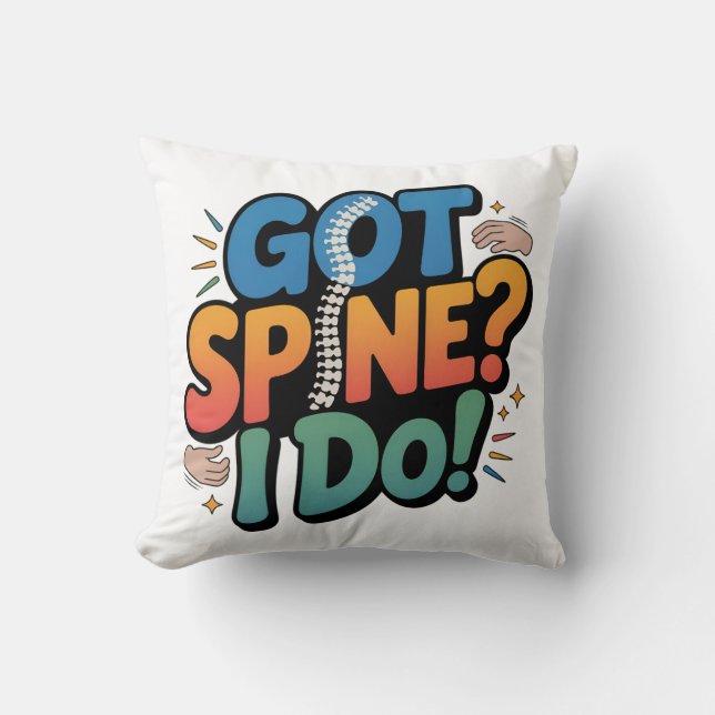 Chiropractor Humour Spine Health Quote Cushion (Front)