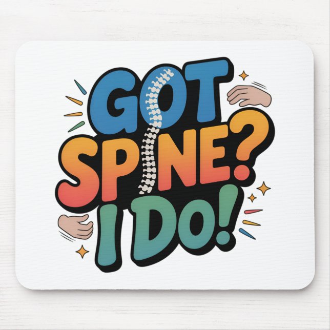 Chiropractor Humour Spine Health Quote Mouse Mat (Front)