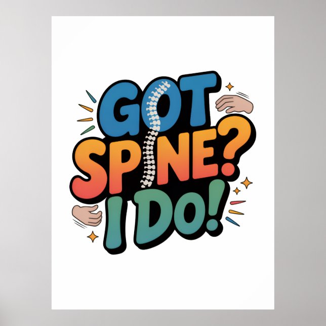 Chiropractor Humour Spine Health Quote Poster (Front)