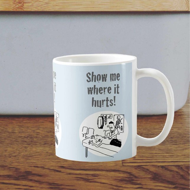 Chiropractor is Treating a Patient Funny Cartoon Coffee Mug (Creator Uploaded)