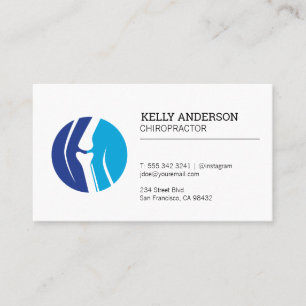 Chiropractor   Knee Bone Business Card