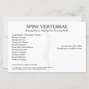 Chiropractor Licensed Massage Therapist brochure
