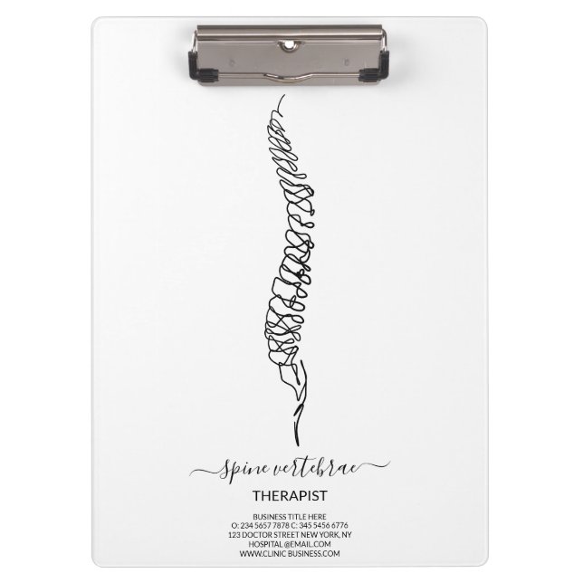 Chiropractor Licensed Massage Therapist Doctor Clipboard (Front)