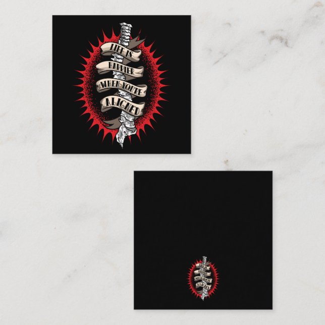 Chiropractor Life is Happier When you're aligned  Card (Front/Back)