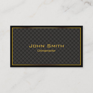 Chiropractor Luxury Gold Border Business Card