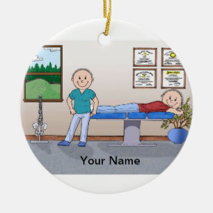 Chiropractor - Male Ceramic Tree Decoration