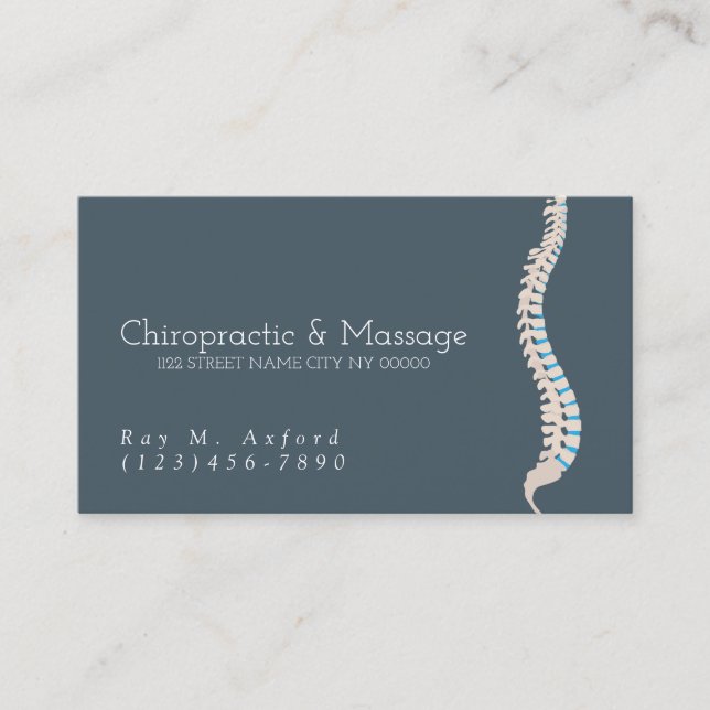 Chiropractor & Massage Business Card (Front)
